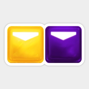 Beat Saber Blocks - Violet Purple & Golden Yellow Sticker